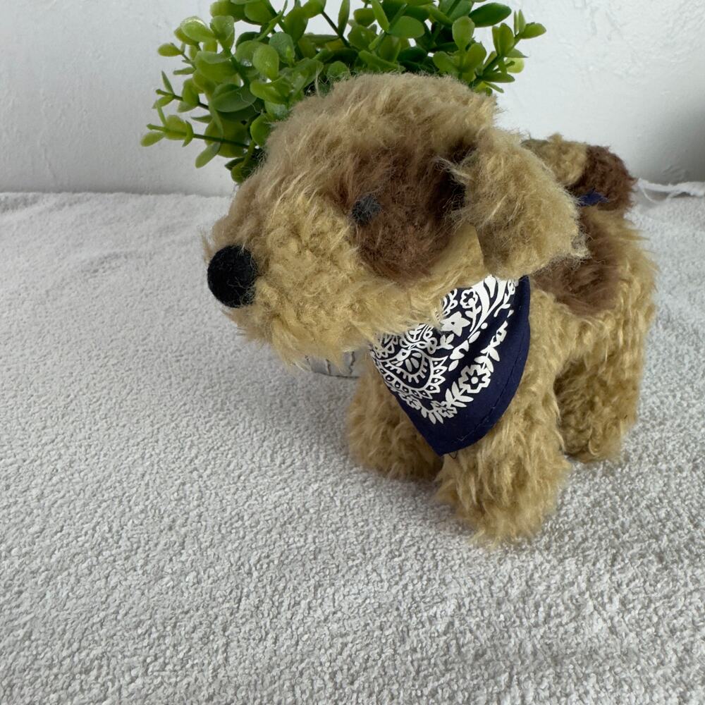 Old Navy Dog Plush 6 Inch Blue Bandana‎ Stuffed Animal Toy 2001